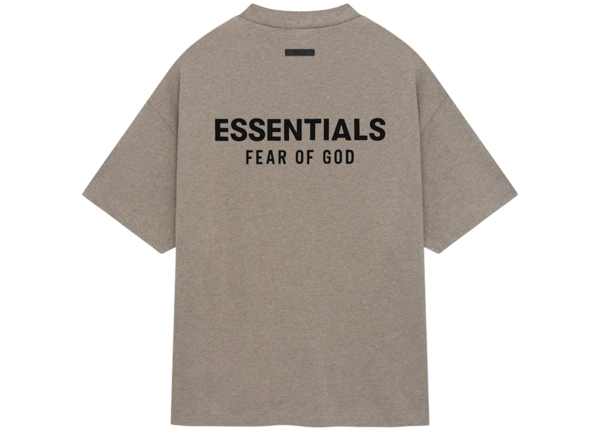 Fear of God Essentials Jersey-T-Shirt mit Rundhalsausschnitt, meliertes Grau - vue secondaire A