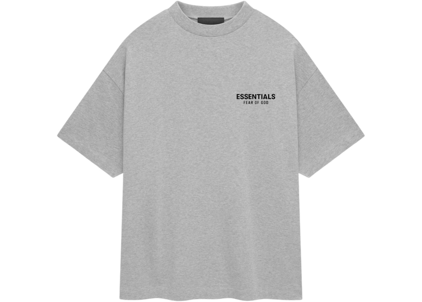 Fear of God Essentials Jersey Crewneck T-Shirt Light Heather Gray - vue 360