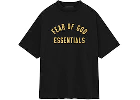 Fear of God Essentials Jersey Crewneck Tee Black - vue 360