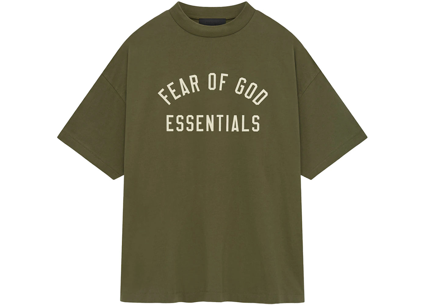Fear of God Essentials Jersey Crewneck Tee Military - vue 360