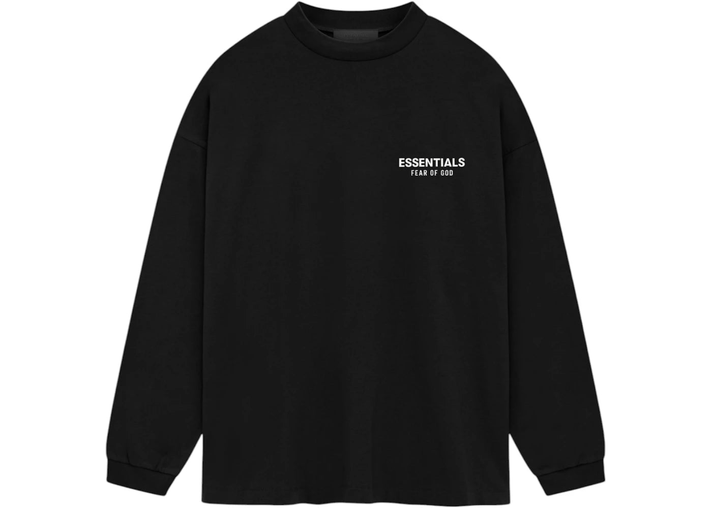 Fear of God Essentials Jersey Long Sleeve T-Shirt Black - vue secondaire A