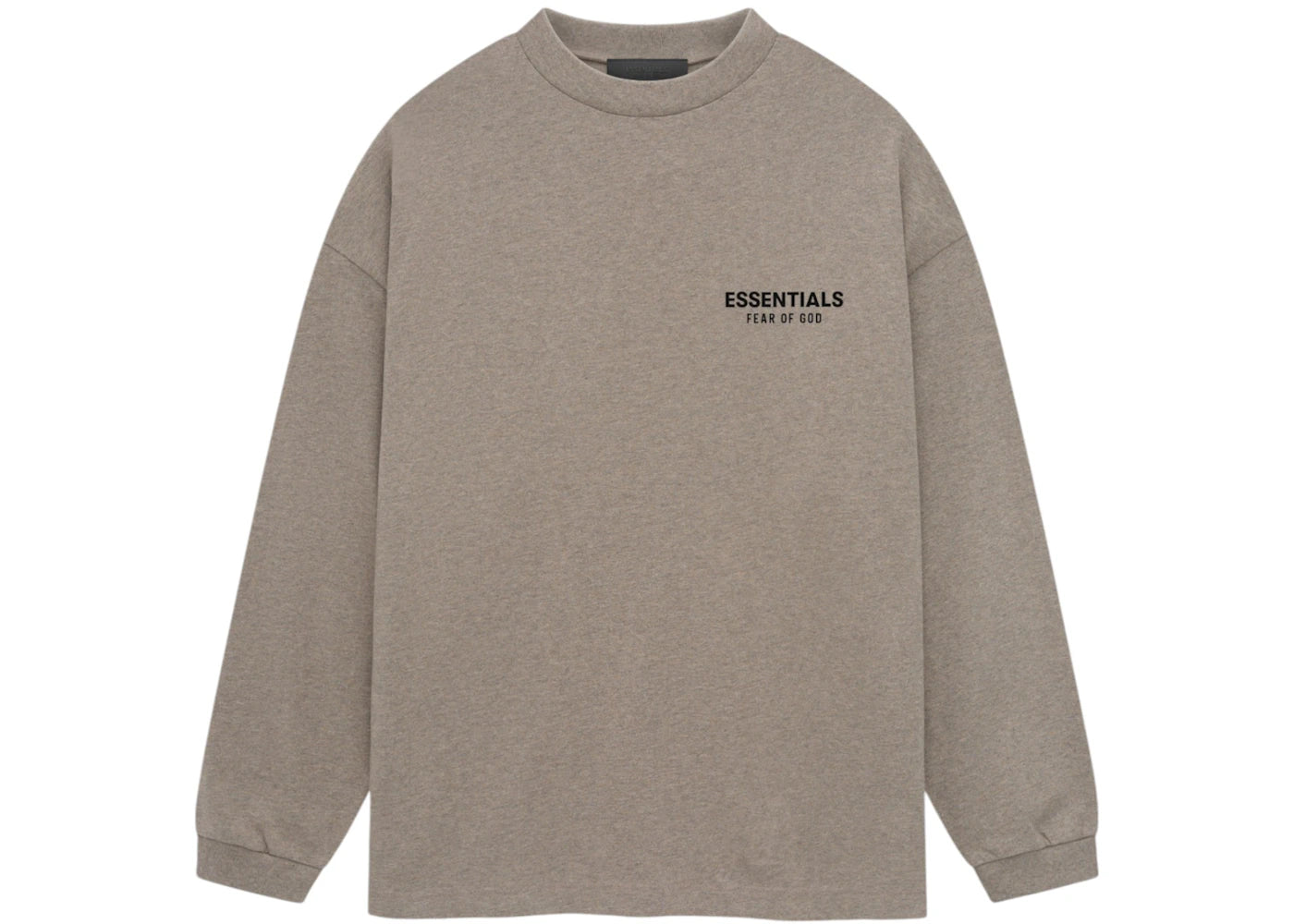 Fear of God Essentials Jersey Long Sleeve T-Shirt Heather Gray - vue 360