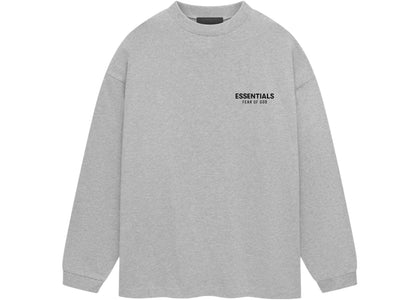 Fear of God Essentials Jersey Long Sleeve T-Shirt Light Heather Gray - authentic Fear of God apparel