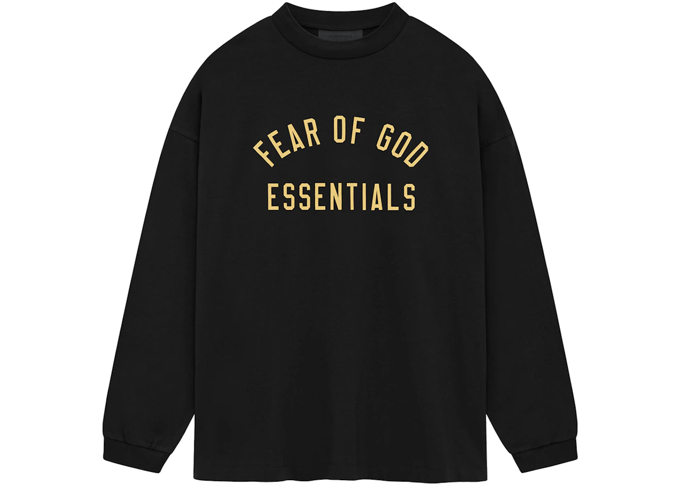 Fear of God Essentials Jersey Long Sleeve Tee Black - vue secondaire A