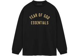 Fear of God Essentials Jersey Long Sleeve Tee Black - apparel view 2