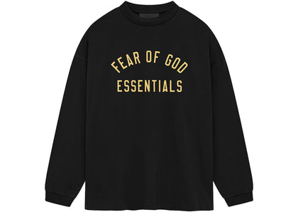 Fear of God Essentials Jersey Long Sleeve Tee Black - apparel view 2
