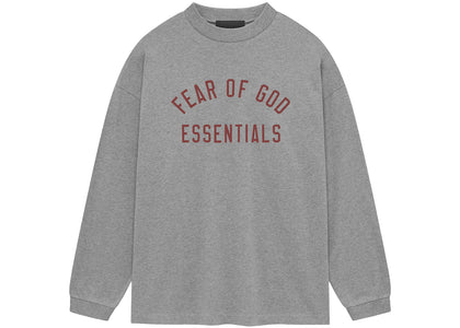 Fear of God Essentials Jersey Long Sleeve Tee Dark Heather - apparel view 2