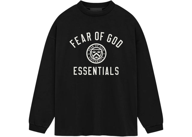 Fear of God Essentials Jersey Long Sleeve Tee (FW24) Black