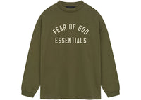 Fear of God Essentials Jersey Long Sleeve Tee Military