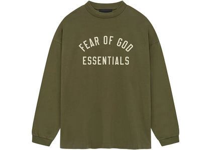 Fear of God Essentials Jersey Long Sleeve Tee Military - authentic Fear of God apparel