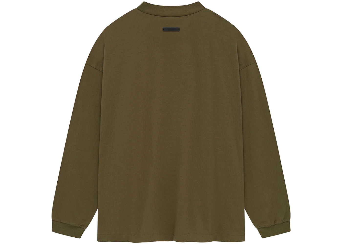 Fear of God Essentials Jersey Long Sleeve Tee Olive - vue secondaire B