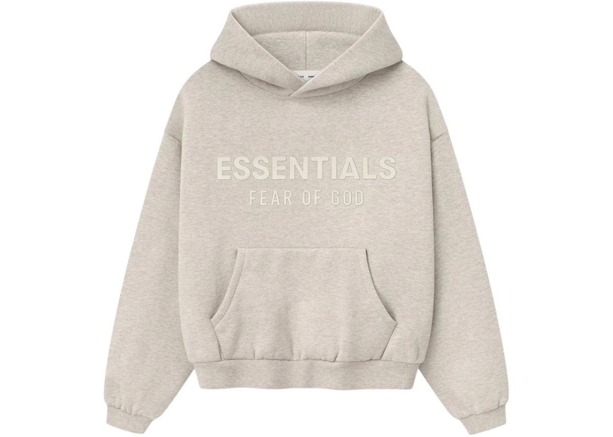 Fear of God Essentials Kids Classic Fleece Hoodie Heather Stone - vue secondaire A