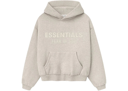 Fear of God Essentials Kids Classic Fleece Hoodie Heather Stone - apparel view 2