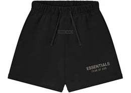 Fear of God Essentials Kids Classic Fleece Sweatshort Jet Black - authentic Fear of God product