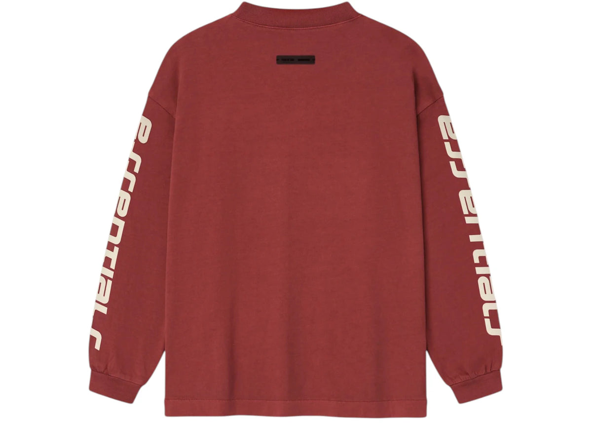 Fear of God Essentials Kids Classic Long Sleeve Tee Crimson - vue secondaire B