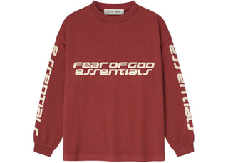 Fear of God Essentials Kids Classic Long Sleeve Tee Crimson - product view 2