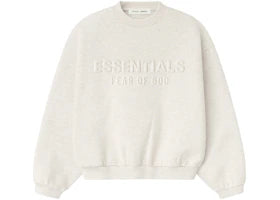 Fear of God Essentials Kids Embossed Classic Crewneck Sweatshirt Oatmeal Heather - vue 360