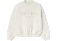 Fear of God Essentials Kids Embossed Classic Crewneck Sweatshirt Oatmeal Heather