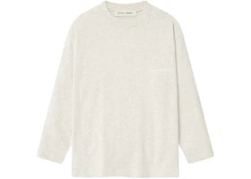 Fear of God Essentials Kids Embroidered Classic Long Sleeve Tee Oatmeal Heather