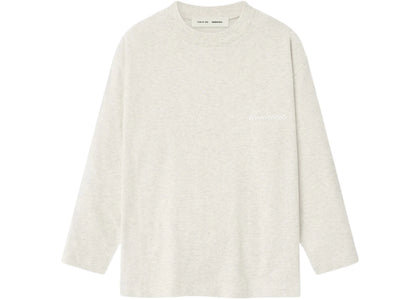 Fear of God Essentials Kids Embroidered Classic Long Sleeve Tee Oatmeal Heather - product view 2