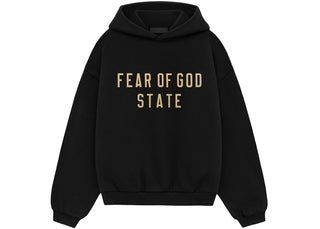 Fear of God Essentials Kids Fleece Hoodie Black - apparel view 2