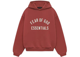 Fear of God Essentials Kids Fleece Hoodie Crimson
