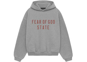 Fear of God Essentials Kids Fleece Hoodie Dark Heather - authentic Fear of God apparel