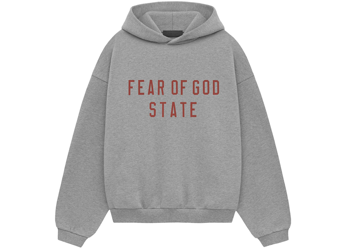 Fear of God Essentials Kids Fleece Hoodie Dark Heather - vue 360