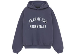 Fear of God Essentials Kids Fleece Hoodie Marine - authentic Fear of God apparel