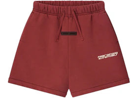 Fear of God Essentials Kids Heavy Fleece Classic Sweatshort Crimson - vue 360