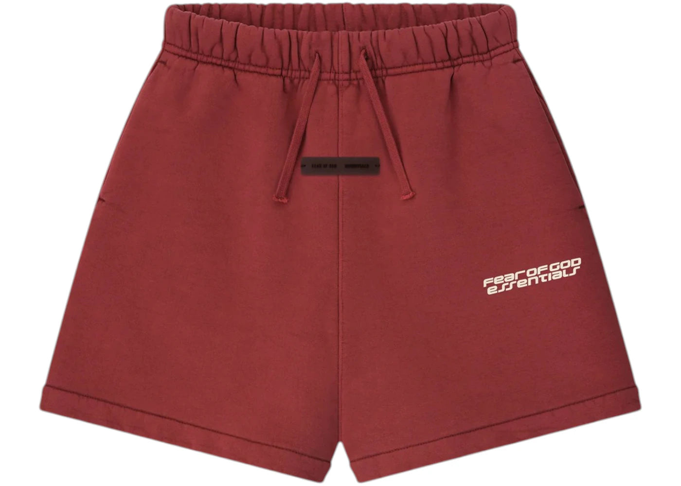 Fear of God Essentials Kids Heavy Fleece Classic Sweatshort Crimson - vue secondaire A