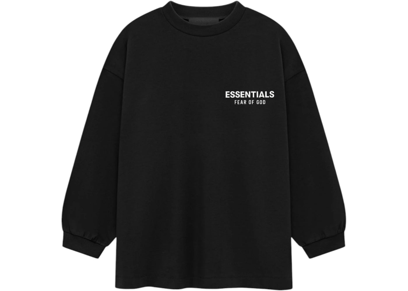 Fear of God Essentials Kids Jersey Long Sleeve Tee (FW24) Black - vue secondaire A