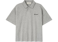 Fear of God Essentials Kids Pique Signature Classic Polo Concrete Heather