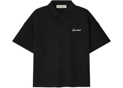 Fear of God Essentials Kids Pique Signature Classic Polo Vintage Black - product view 2