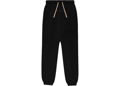 Fear of God Essentials Kids Sweatpant Jet Black/Tan - authentic Fear of God product