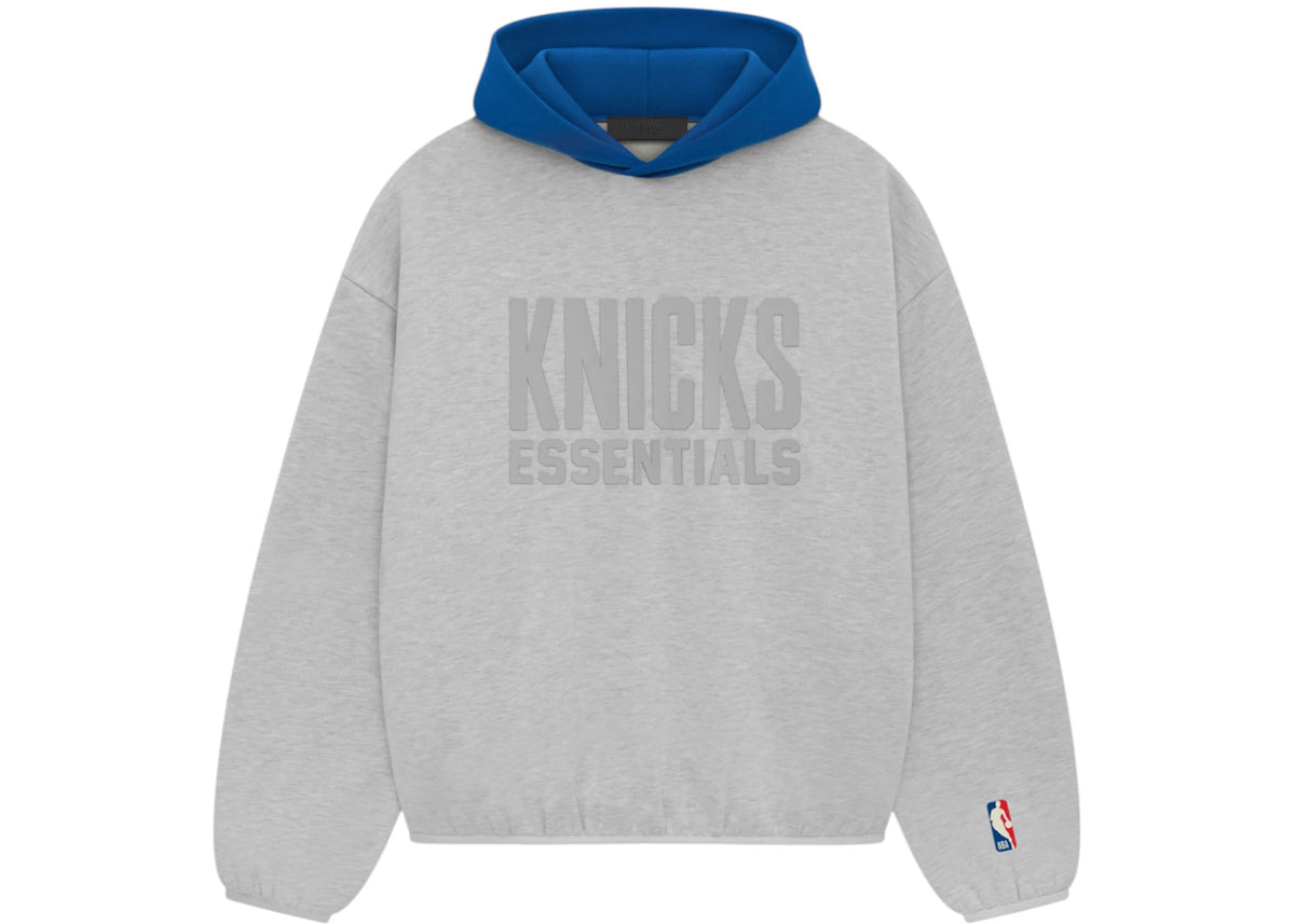 Fear of God Essentials Knicks Hoodie Light Heather - vue 360