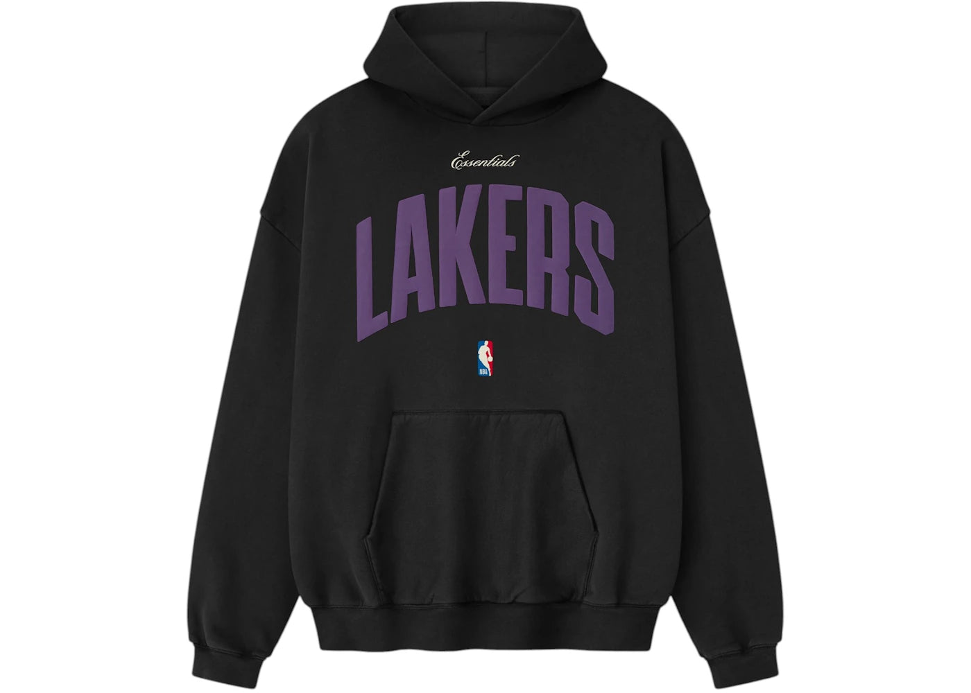 Fear of God Essentials Lakers 90s Hoodie Black - vue 360