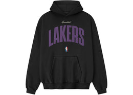Fear of God Essentials Lakers 90s Hoodie Black - authentic Fear of God apparel