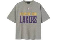 Fear of God Essentials Lakers 90's Tee Concrete Heather