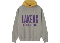 Fear of God Essentials Lakers Sport Hoodie Concrete Heather/Canyon