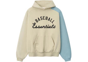 Fear of God Essentials MLB Raglan Sport Hoodie Sandstone Stone Blue - vue 360