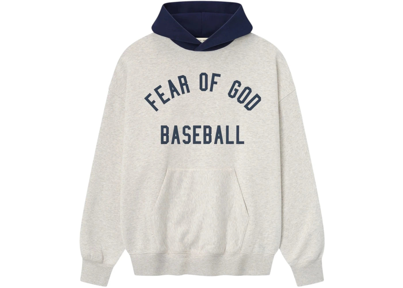 Fear of God Essentials MLB Sport Hoodie Oatmeal Heather/Midnight Navy - vue 360