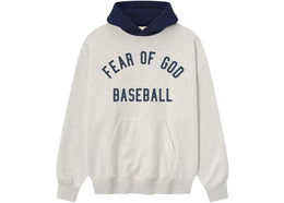 Fear of God Essentials MLB Sport Hoodie Oatmeal Heather/Midnight Navy - authentic Fear of God apparel