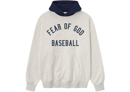 Fear of God Essentials MLB Sport Hoodie Oatmeal Heather/Midnight Navy - authentic Fear of God apparel