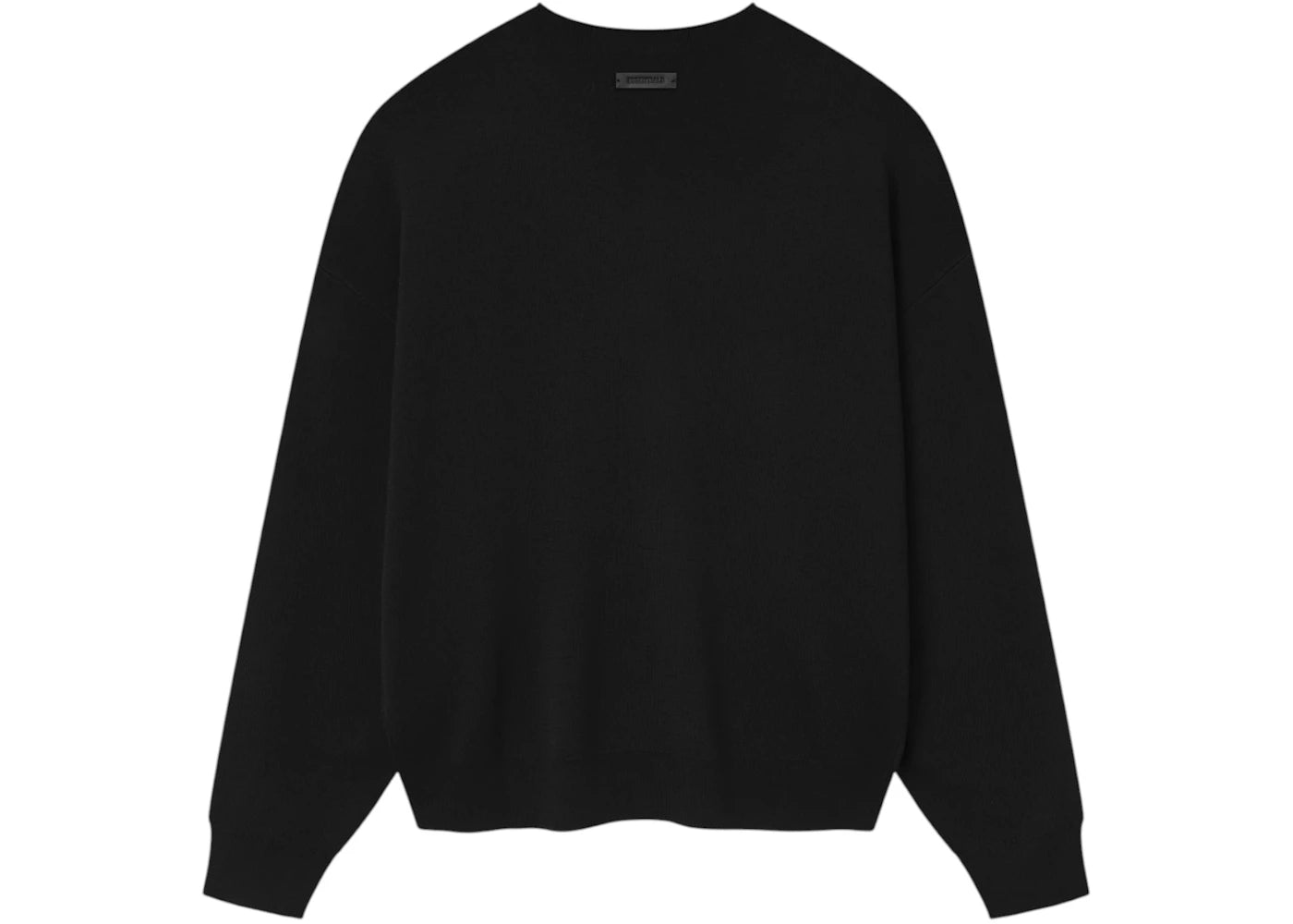 Fear of God Essentials Merino Long Sleeve Crewneck Sweater Jet Black - vue secondaire B