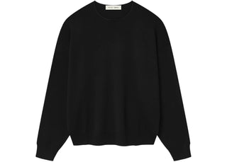 Fear of God Essentials Merino Long Sleeve Crewneck Sweater Jet Black - apparel view 2