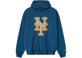 Fear of God Essentials Mets Sport Hoodie Blue Sapphire - vue 360