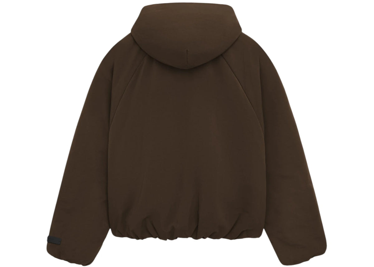Fear of God Essentials Military Nylon Hooded Bomber Brown - vue secondaire B