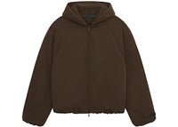 Fear of God Essentials Military Nylon Hooded Bomber Brown