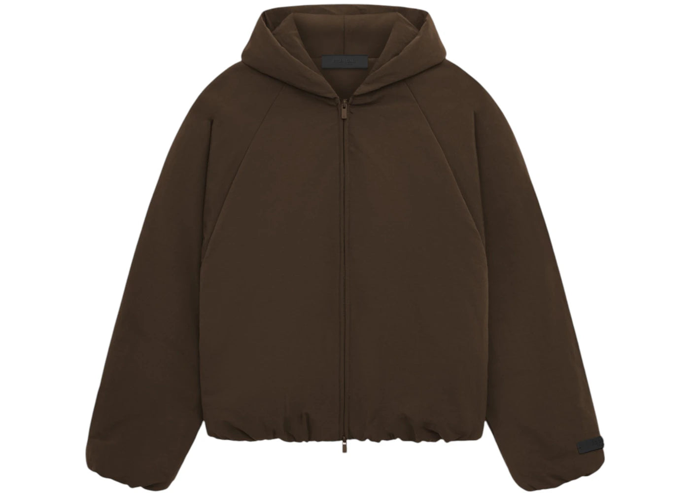 Fear of God Essentials Military Nylon Hooded Bomber Brown - vue secondaire A